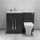 PlumbGalaxy Calm Grey Left Hand Combination Vanity Unit Set with Toilet 1