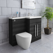 Calm Grey Right Hand Combination Vanity Unit Set with Cordoba Toilet