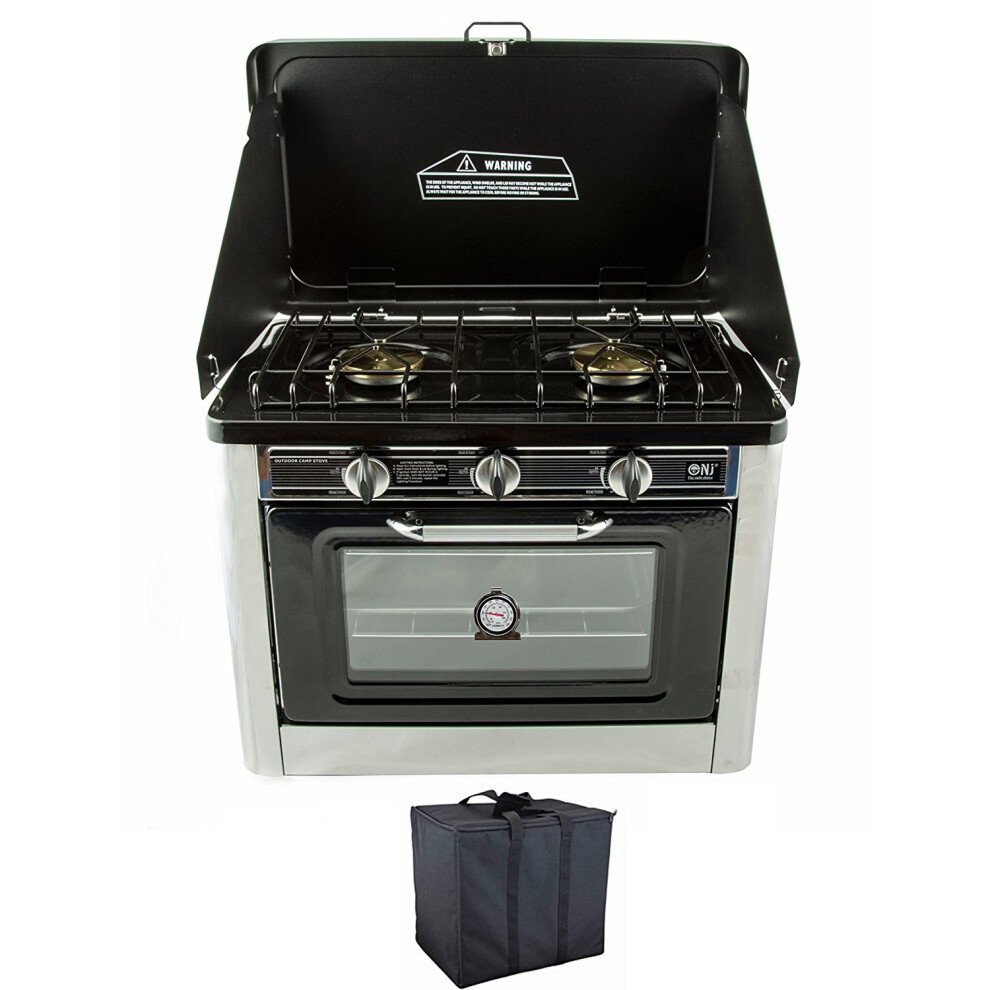 (Only Gas Stove/Oven) CO-01 Portable Gas Oven & Stove 2 Burner Camping Cooker