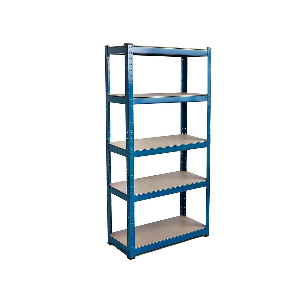 (Blue) 5 Tier Garage Storage Rack Adjustable Unit Large