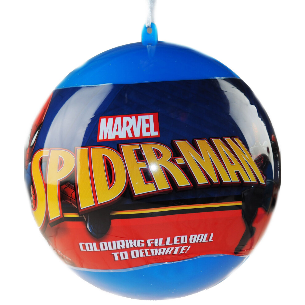 Marvel Spiderman Giant Christmas Bauble With Stickers And Stationery Gift Set