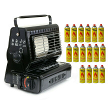 (16 Canisters) NJ Portable Gas Heater Camping Outdoor Butane