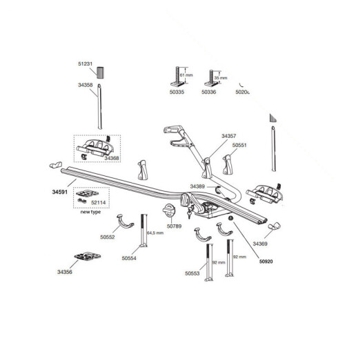 Thule Replacement Wheel Holder Thule 591 ProRide, 561 OutRide Cycle Carriers 2