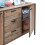 Timber Art Design UK Sideboard 2 Door 3 Drawer Oak Effect Storage Cupboard Living Dining Room Kitchen 2