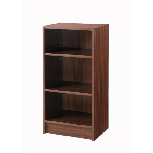 Walnut 3 Tier Bookcase Freestanding Storage Unit Living Room Office Bedroom