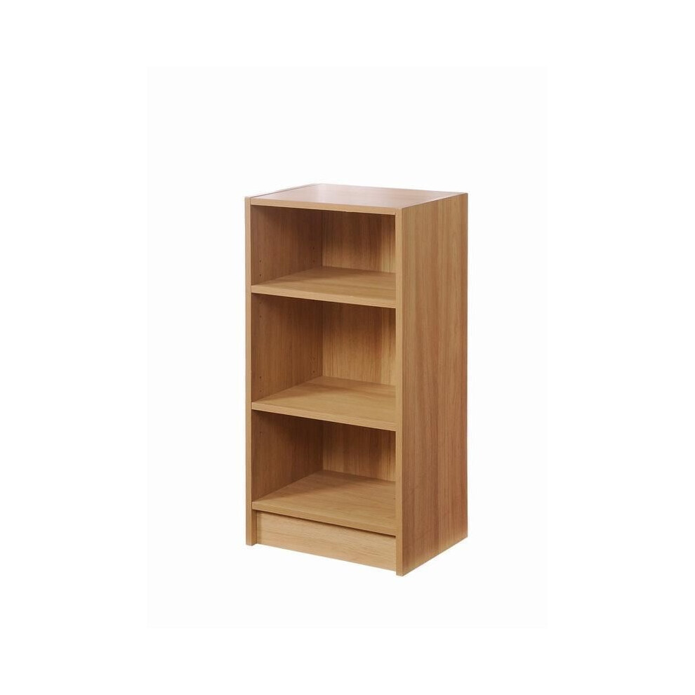 Yellow Oak 3 Tier Bookcase Freestanding Storage Unit Living Room Office Bedroom