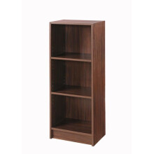 3 Tier Medium Narrow Bookcase Shelving Unit Living Room Office Bedroom Walnut