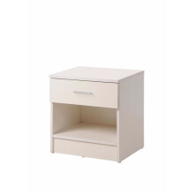 White 1 Drawer Bedroom Bedside Cabinet Furniture Storage Nightstand Side Table