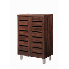 Essentials 4 Tier Shoe Storage Cabinet Cupboard Bedroom Hallway Shelf Dirty Oak