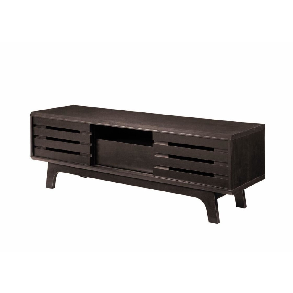 Timber Art Design Uk Modern Tv Unit Stand 140Cm Media Cabinet Sliding Door + Shelf Wenge