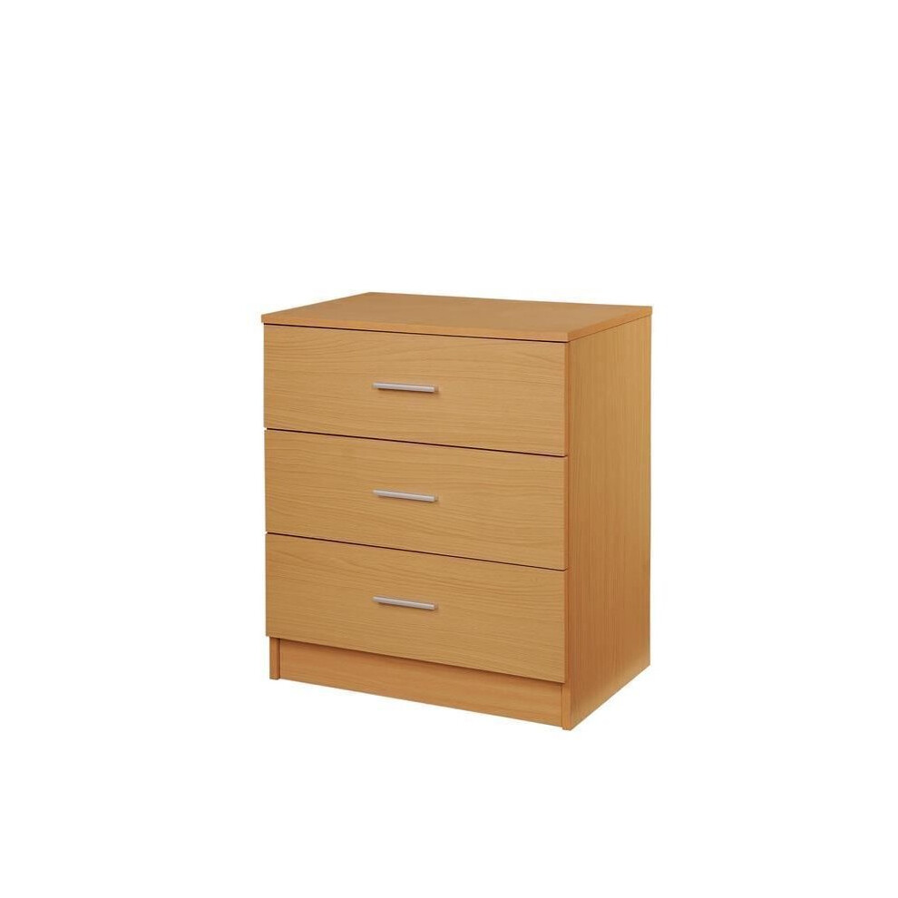 Rio Costa Chest 3 Drawers Bedroom Living Room Storage Beech Oak Effect
