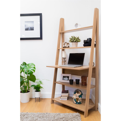 Ladder shelf deals storage desk