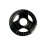 (2.5kg, Pair) Black Rubber Coated Tri Grip Weight Plates 2