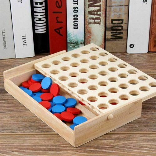The Magic Toy Shop The Magic Toy Shop Four in a Line Traditional Wooden Edu Board Game Classic 4 in a Row Connect Four 2