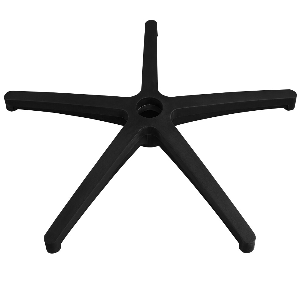 5 Spoke Large Star Swivel Chair Seat Base Big Replacement Heavy Duty Black