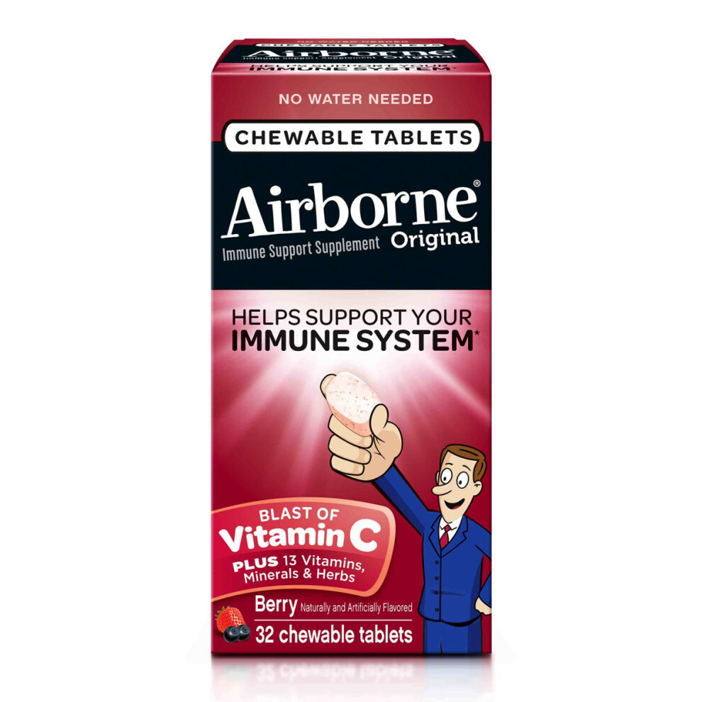 Airborne Berry Chewable Tablets X32