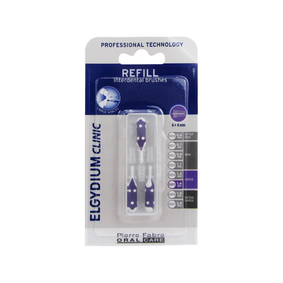 Elgydium Clinic Refills Interdental Brushes Large Conical 6-4mm x3