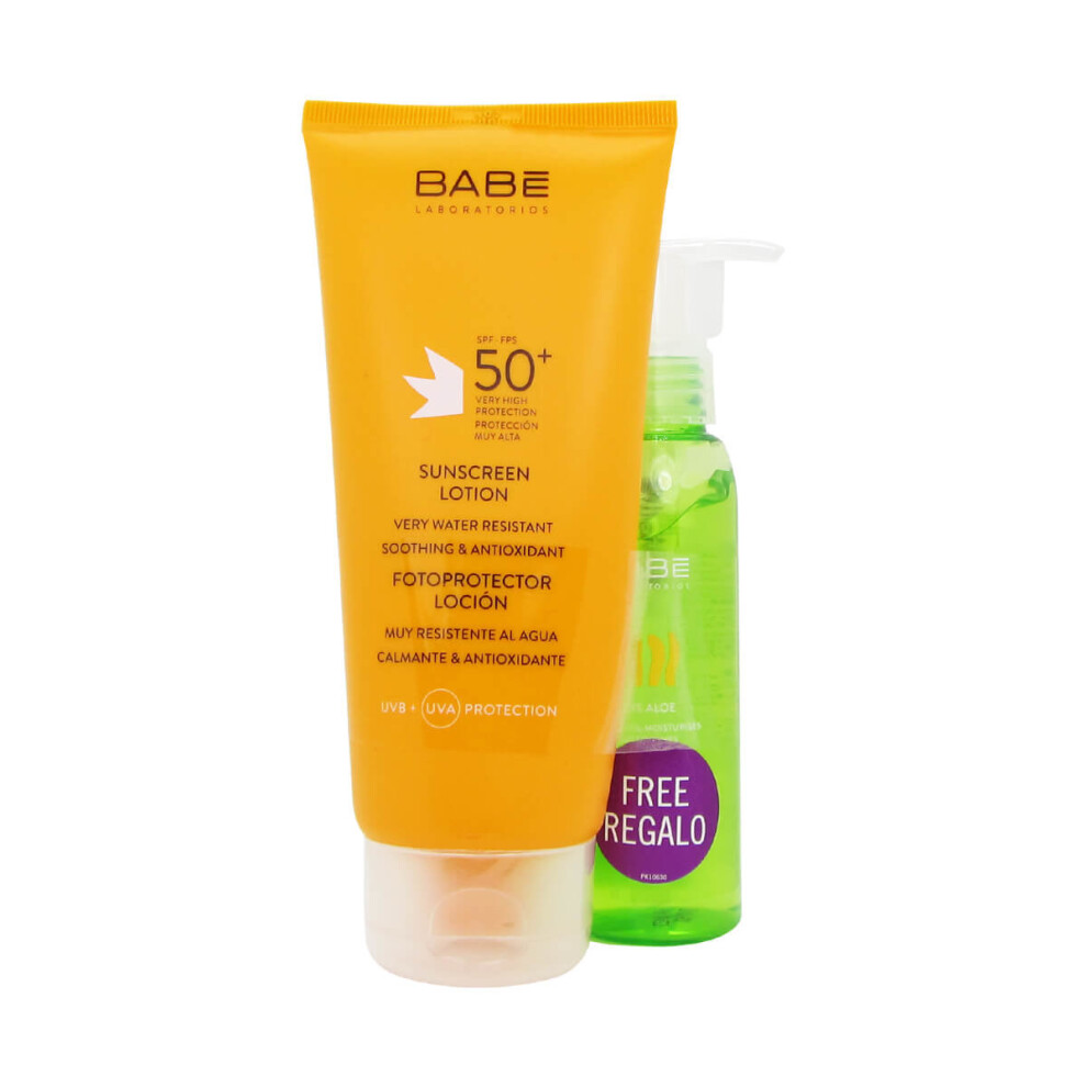 Babe Sun Pack Lotion Spf 50+ 200Ml + Aloe Gel 90Ml