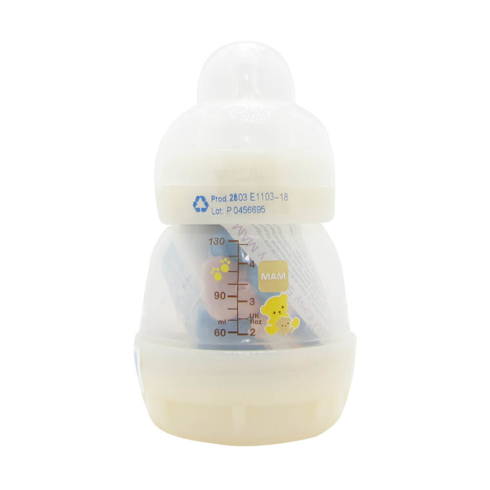 Mam Easy Start Baby Bottle 130ml + Silicone Nipple 0+ Months + Start Pacifier 0-2 Months