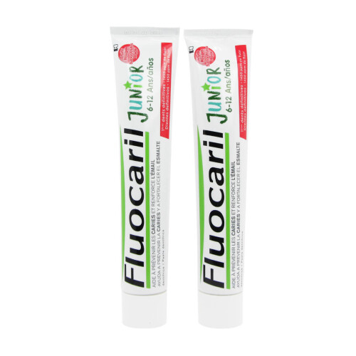 Fluocaril Junior Red Fruits Tooth Paste 2x75ml