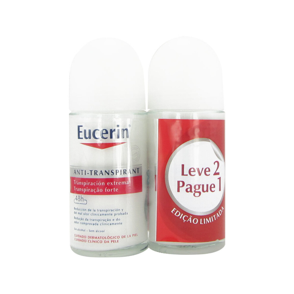 Eucerin Anti Perspirant 48H Roll On 50mlx2