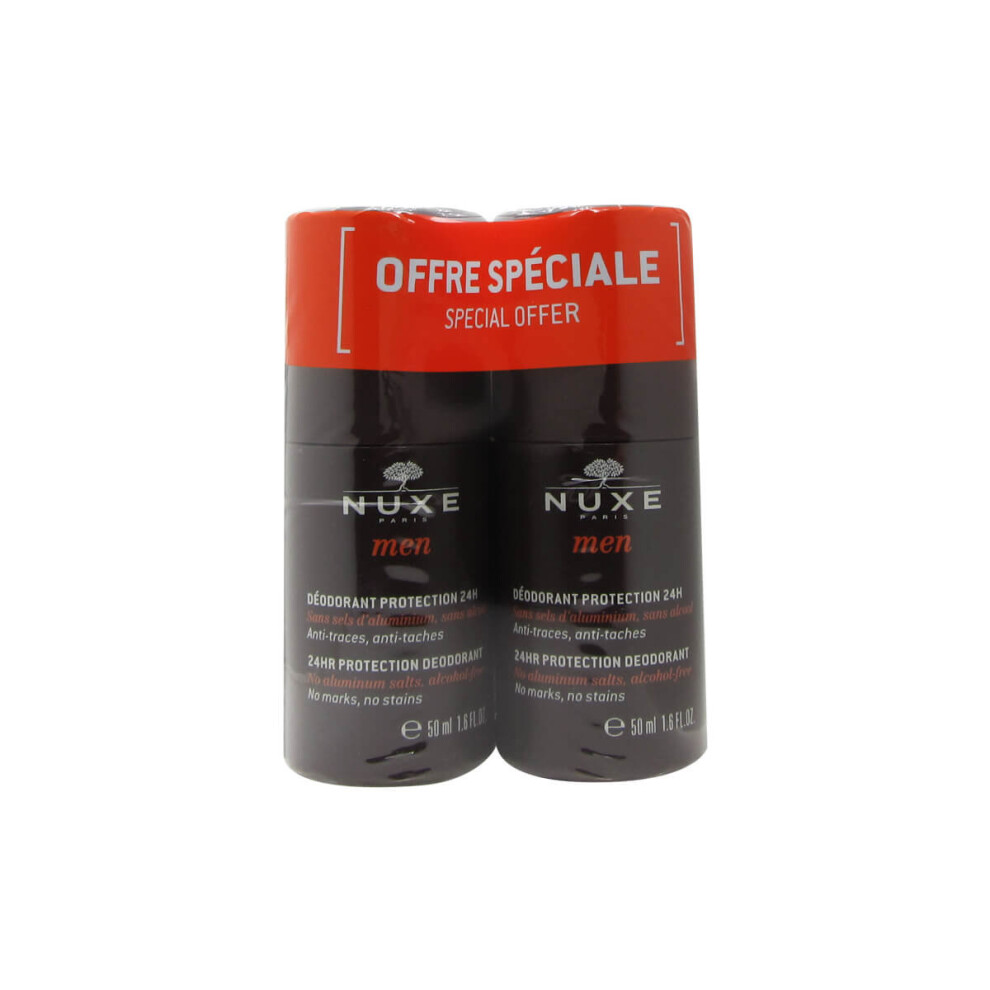 Nuxe Men 24hr Protection Deodorant 50mlx2