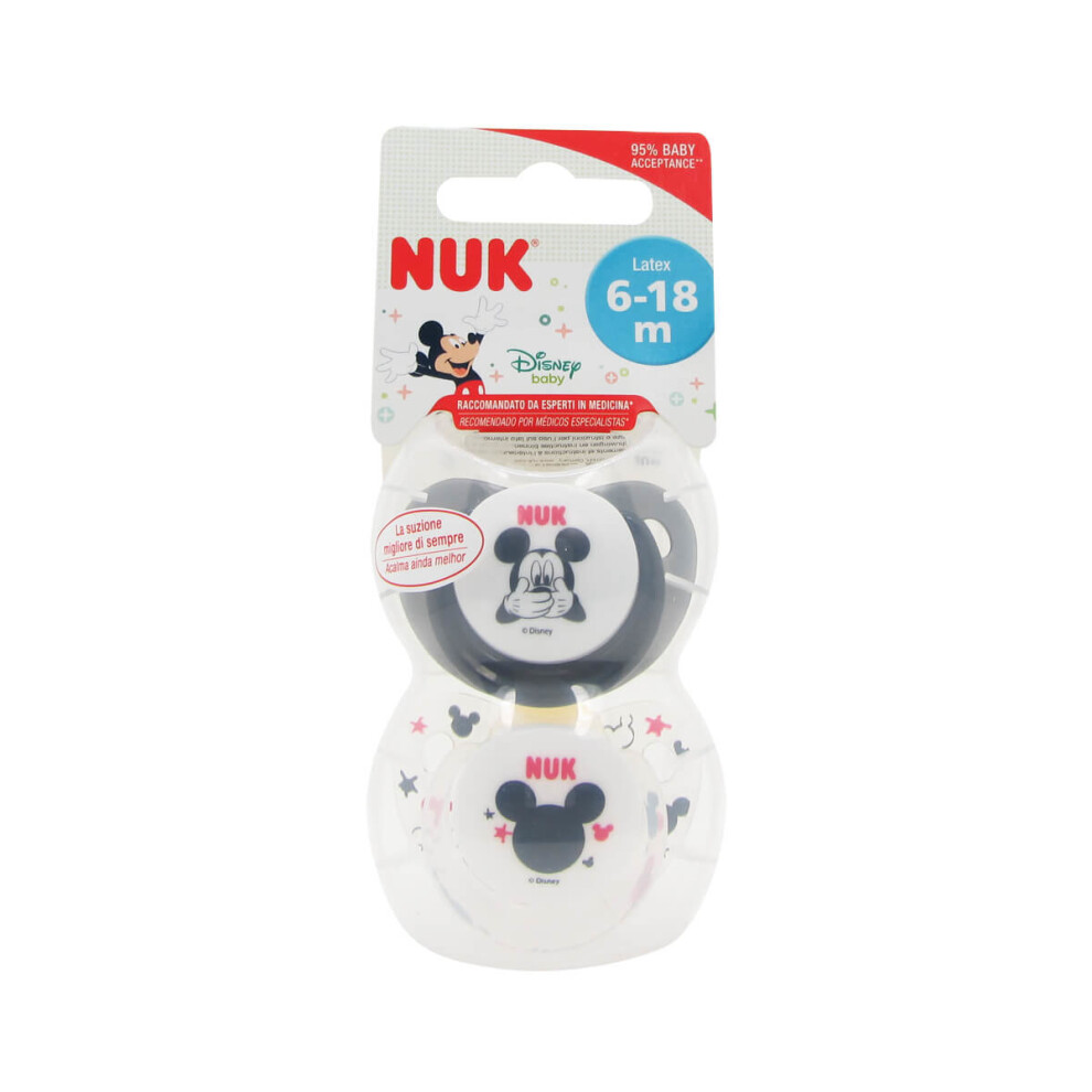 Nuk Disney Latex Pacifier 6-18 Months X2