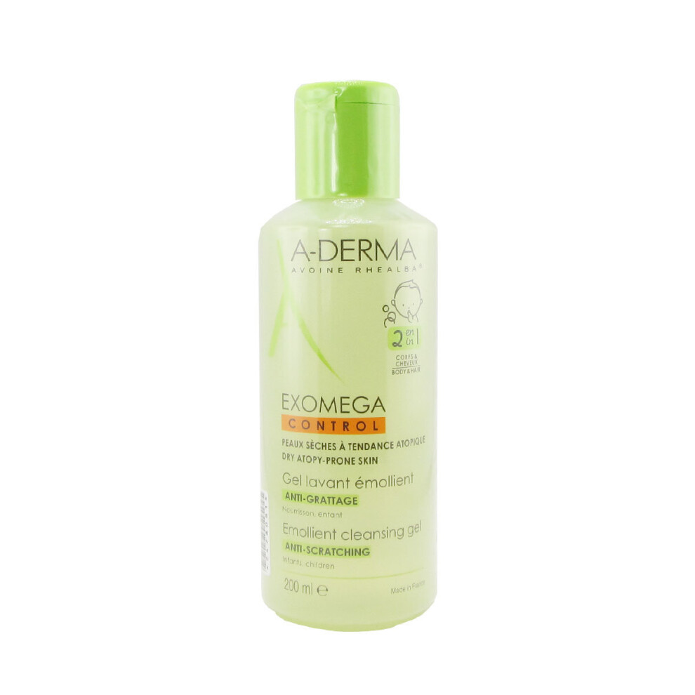 Exomega Control Emollient Cleansing Gel Body And Hair 200Ml A-Derma