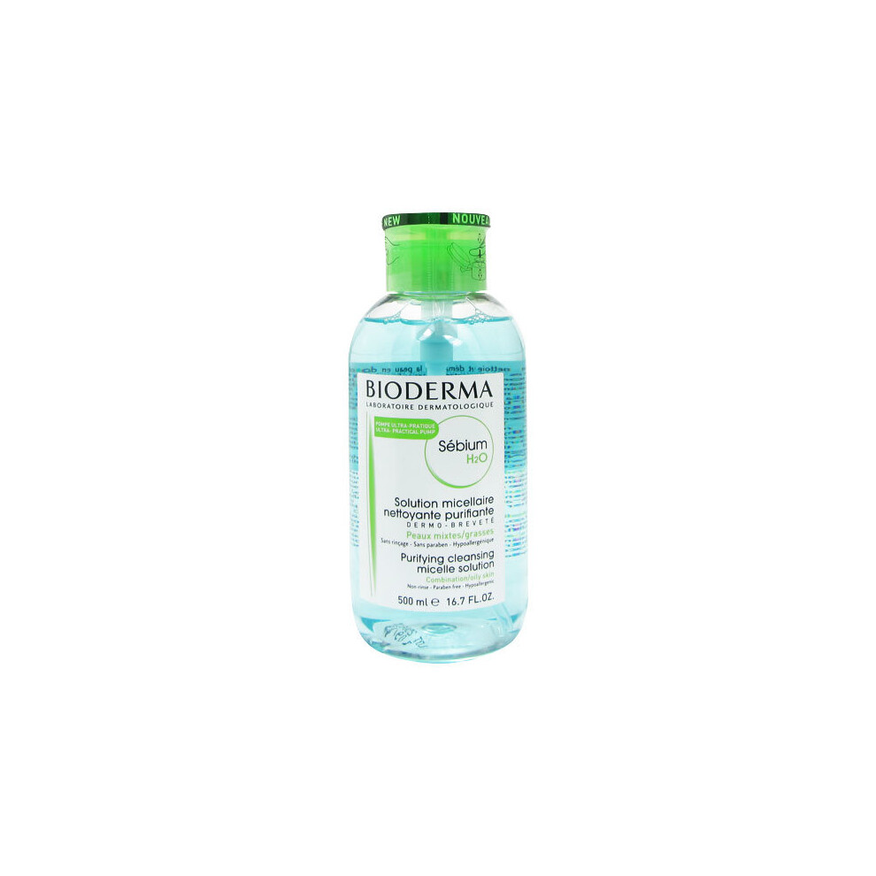 Bioderma Sebium H2O Purifying Cleansing Micelle Solution 500ml Pump