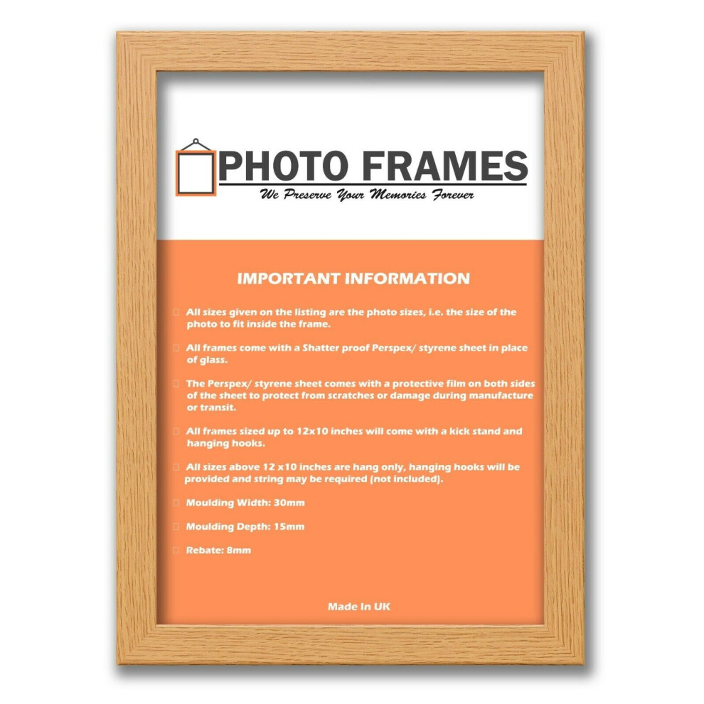 (Oak, 17x12 Inch (DIN A3)) The Photo Factory Frame | Wooden Photo & Art Frames