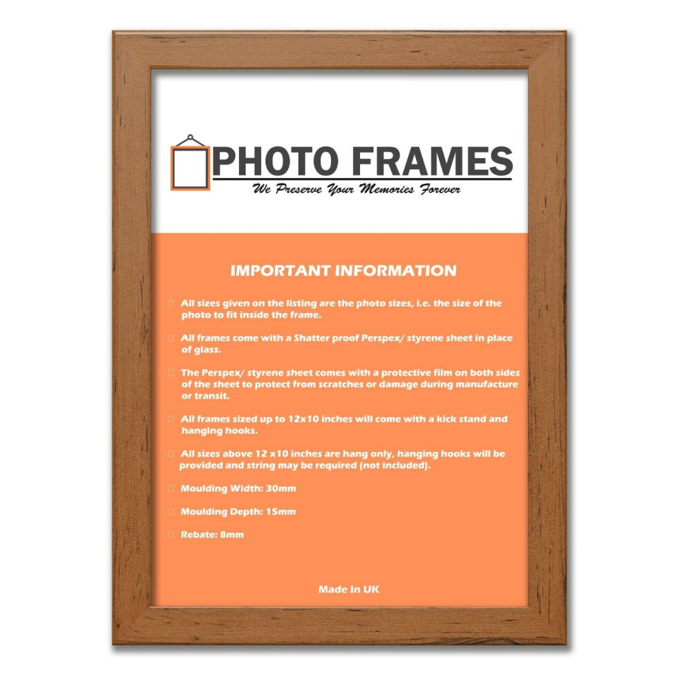 (Walnut, 24x16 Inch) The Photo Factory Frame | Wooden Photo & Art Frames