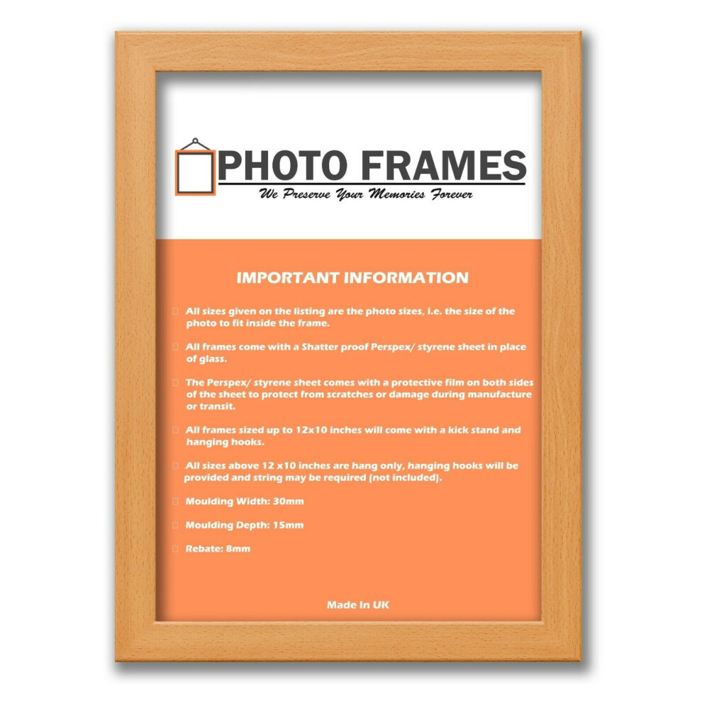 (Beech, 90x70 CM) The Photo Factory Frame | Wooden Photo & Art Frames