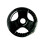 (10kg, Pair) Black Rubber Coated Tri Grip Weight Plates 2