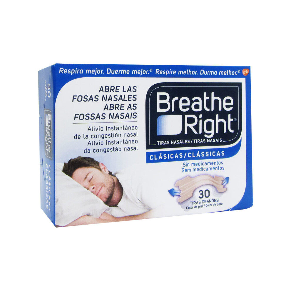 Breathe Right Large Nasal Strips X 30