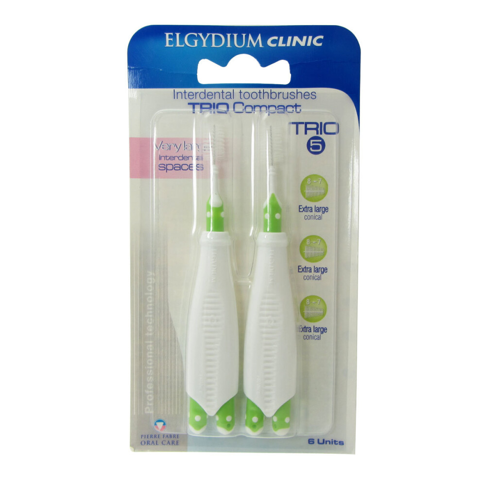 Elgydium Clinic Trio Compact 5 Interdental Brush Extra Large Conical x2