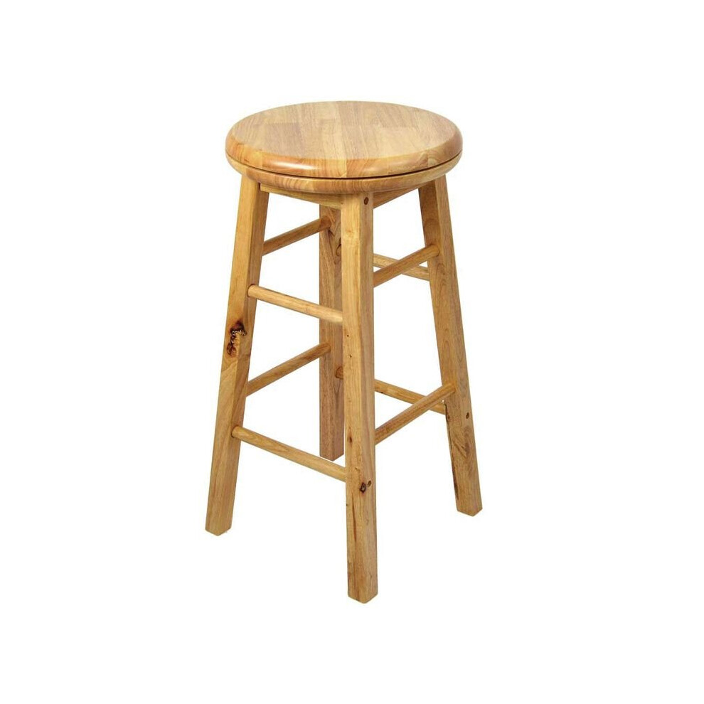 Revolving Bar Stool Wooden Breakfast Kitchen Seat