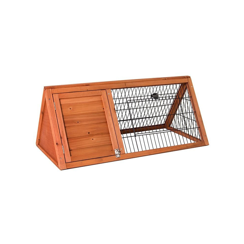 Triangle Pet Hutch with Run Wooden Cage Outdoor