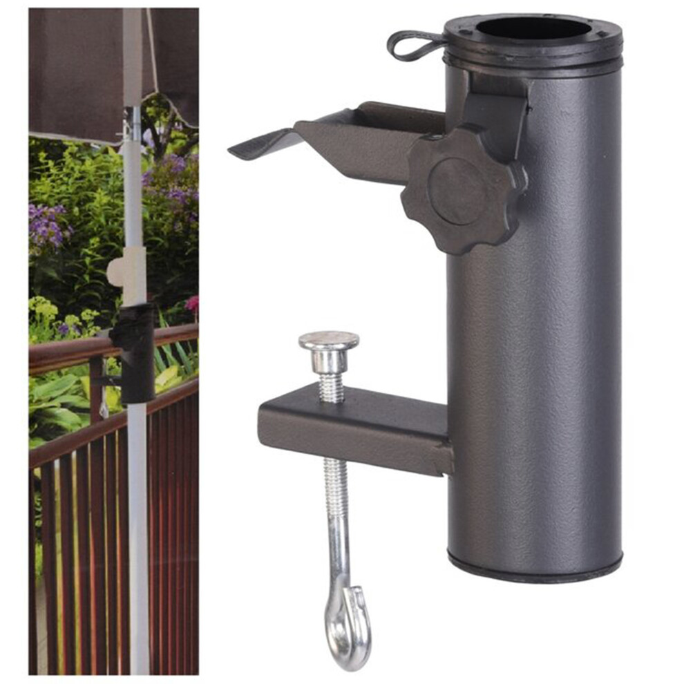 GEEZY Metal Balcony Parasol Holder Clamp Umbrella Holder Fence Parasol Clamp 33-38 mm