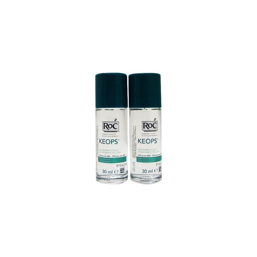 Roc Pack Keops Deodorant Roll On Intense Sweating 2x30ml