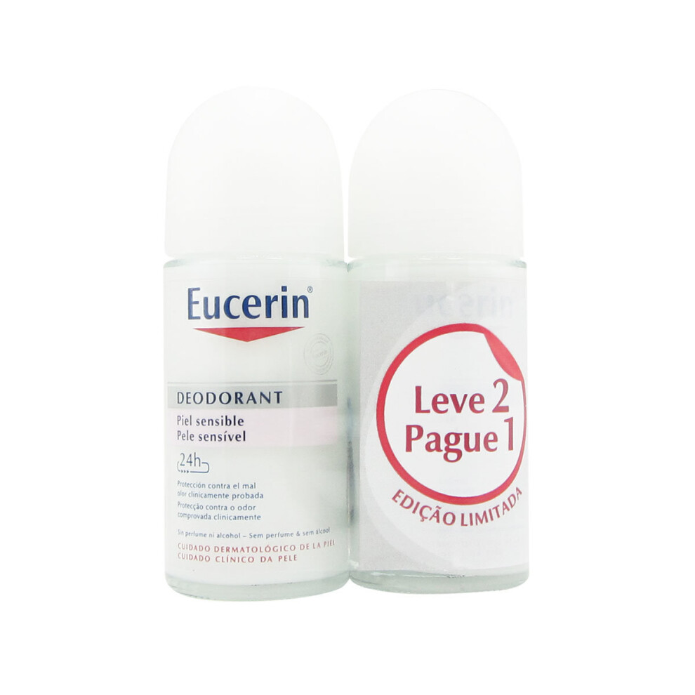 Eucerin Deodorant Roll On 24H 50mlx2