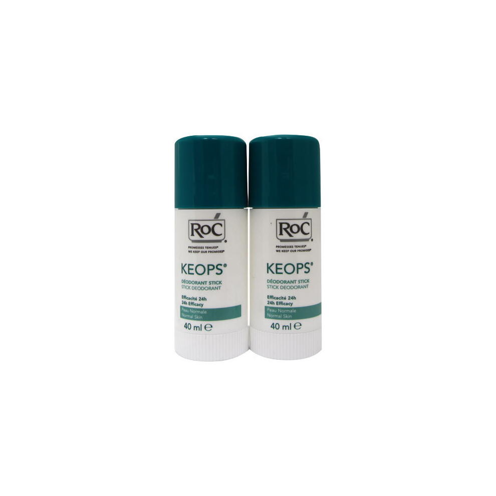 Roc Keops Deodorant Stick Soft Sweating 2x40ml