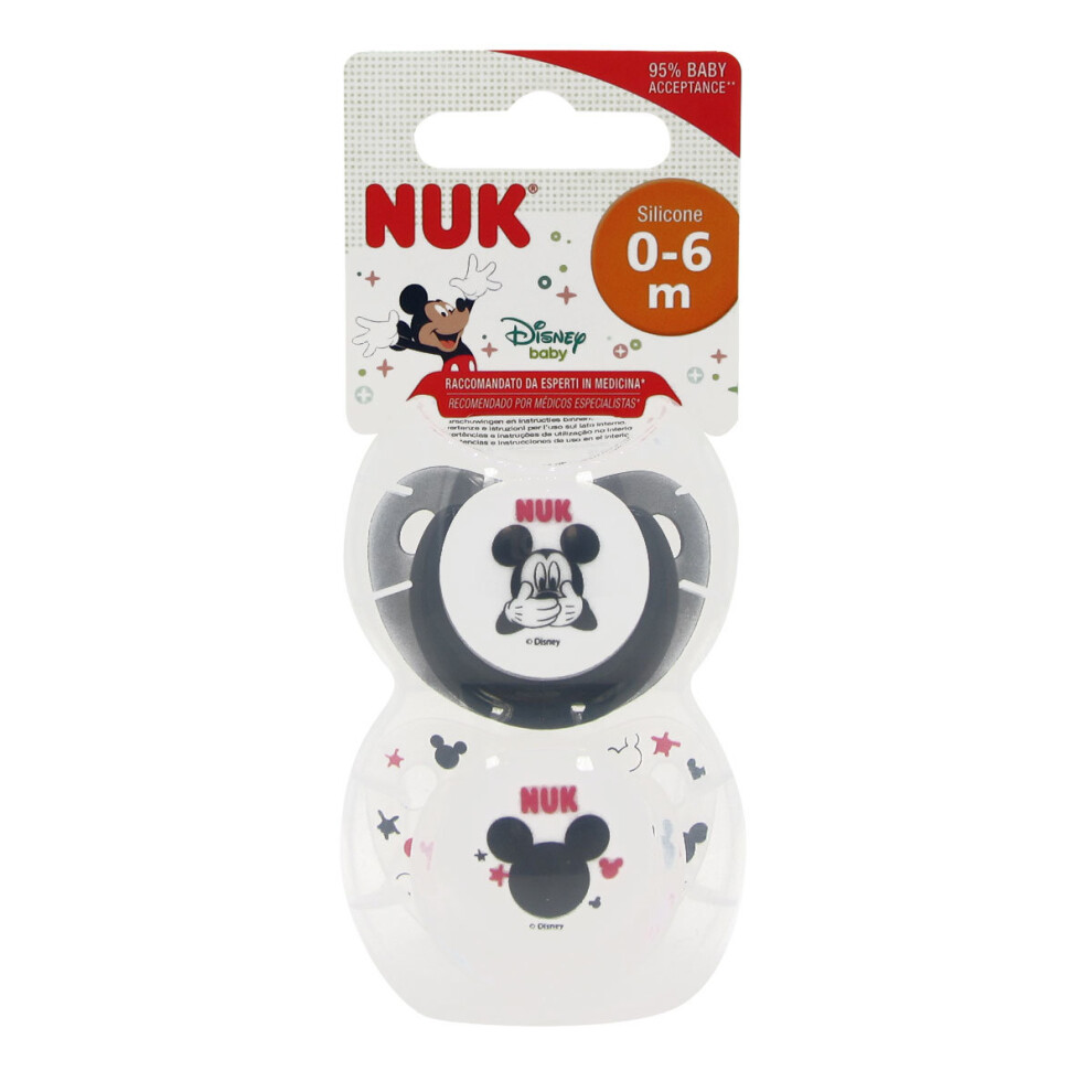 Nuk Disney Silicone Pacifier 0-6 Months X2