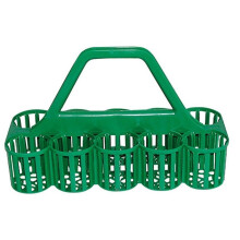 Green Plastic Basket Bottle Carrier Holder with 10 compartments