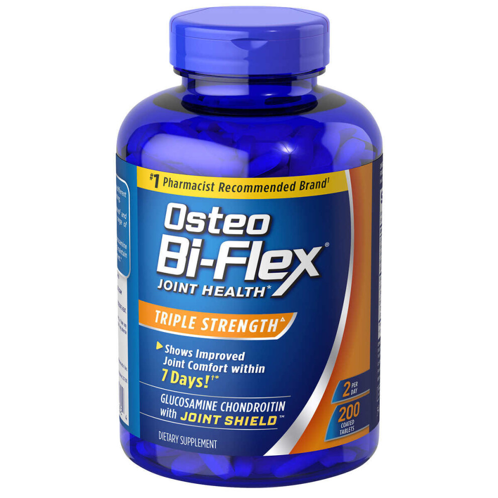 Osteo Bi-Flex Triple Strength, 200 Tablets - Glucosamine & Chondroitin/MSM + Vitamin C, with Joint Shield