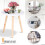Homcom HOMCOM Round Coffee Table W/ Solid Wood Legs Sofa End Side Coffee 5