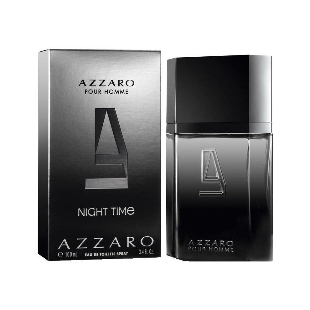 AZZARO NIGHT TIME pour homme 3.4 oz EDT Spray Men's Cologne NEW 100 ml