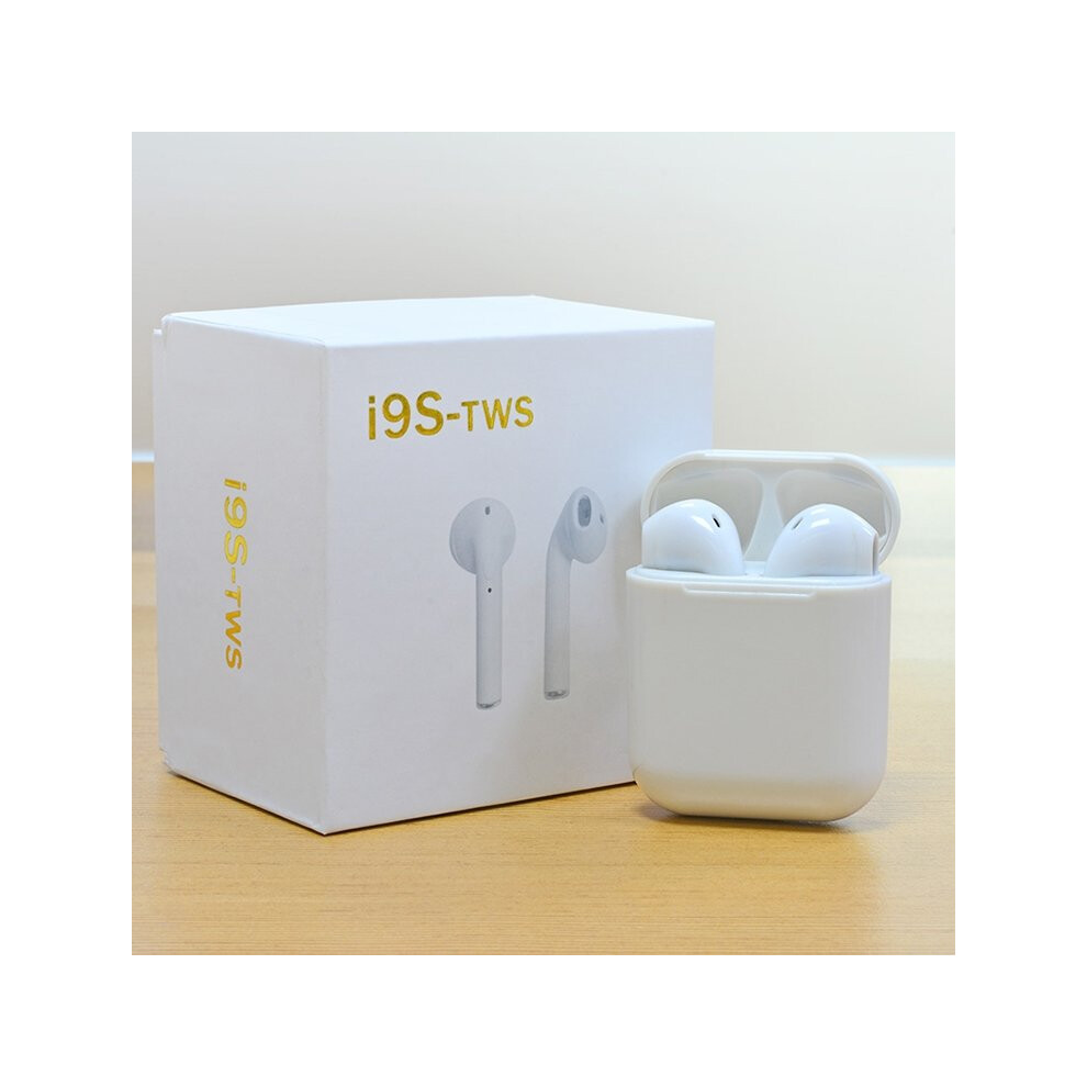 TWS i9S Wireless Bluetooth Headphones White for iPhone/Samsung/Tablet