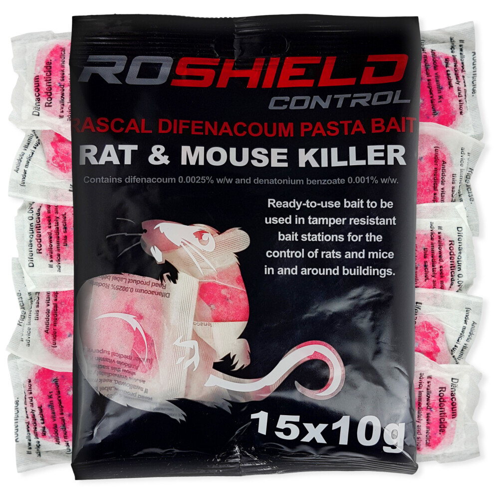 (150g) Roshield Pasta Poison Rat & Mouse Killer Sachets