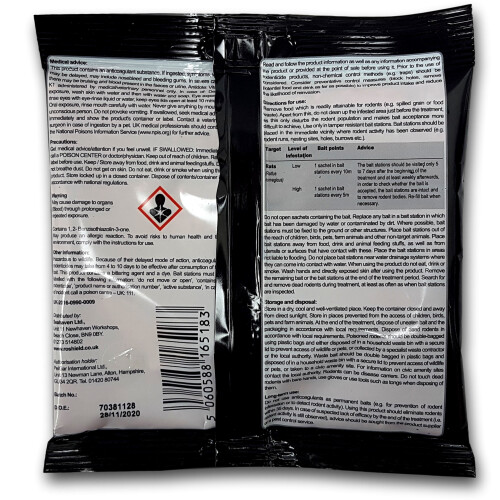 Roshield (600g (4 Packs)) Roshield Wheat Poison Rat Killer Control Sachet 2