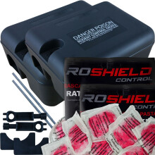 (2 Boxes & 300g Pasta) Roshield External Rat & Mouse Pasta Bait Box Kit